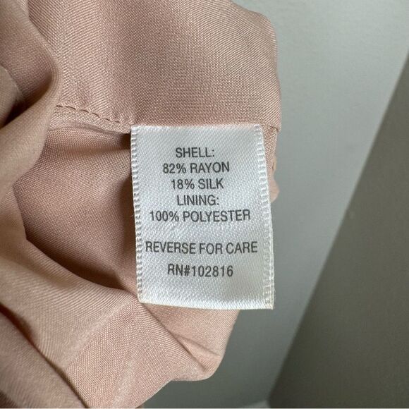 Garnet Hill Easy Velvet Dress Baby Pink Beige Classic Comfy Pockets Size 8 - Picture 6 of 7